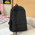 Zaino trapuntato nero con stelle per donna, grande capacità, borsa scolastica casual. - Nero