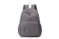 Zaino casual grigio in nylon, grande capacità borsa da scuola viaggio stile semplice - Viola
