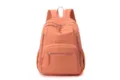 Casual minimalist backpack in peach orange, lightweight school bag and daily commuter daypack. - Pink