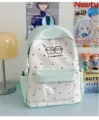 Zaino studente a pois verde menta bianco, simpatico design, grande capacità per scuola viaggio. - senza ciondolo / Blu