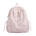 Zaino da studente casual con stampa stella rosa stile college moda variante. - con portachiavi / Rosa