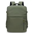 Zaino impermeabile minimalista in tinta unita per viaggi e spostamenti quotidiani. - 30x18x39cm / Verde militare