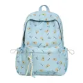 Zaino azzurro carino con stampa orso cartone animato elegante borsa scuola studente casual - Blu