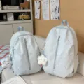 Carino zaino con motivo a stelle da donna, grande capacità borsa scolastica casual con ciondolo. - senza ciondolo / Blu Chiaro Piccolo