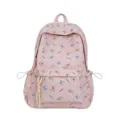 Zaino rosa carino con stampa orso dei cartoni animati grande capacità borsa scolastica per ragazze - Rosa