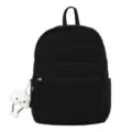 Zaino trapuntato nero per studenti con delizioso ciondolo a nuvola, zainetto casual versatile. - Taglia L / Nero