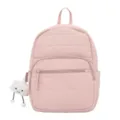 Zaino trapuntato rosa da donna, grazioso ciondolo a nuvola, zainetto casual. - Taglia L / Rosa