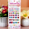 Acrylic rhinestone stickers sparkling face gems DIY decorative diamonds for crafts and phone. - Heart / Multicolor 1