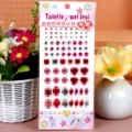 Acrylic rhinestone face stickers DIY diamond gems crystal body art festival makeup decoration. - Heart / Pink