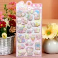 Cute 3D puffy foam stickers for kids, cartoon animals sparkling design DIY scrapbooking. - 03 Pig Sheep