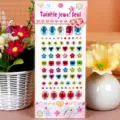 Acrylic rhinestone stickers crystal diamond face body art sparkling gems for phone DIY craft. - Plum Blossom / Colorful