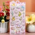 Children 3D puffy foam sticker sheet featuring cute animal designs for DIY craft and scrapbooking - 07 Panda Penguin