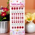 Acrylic rhinestone stickers for phone decoration face crystal diamond crafts sparkle jewel seal sheet - Plum Blossom / Red