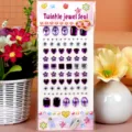 Acrylic crystal rhinestone sticker sheet featuring hearts and flowers for phone DIY decor. - Plum Blossom / Purple