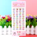 Kleurrijke acryl kristal strass sticker diy handwerk decoratie voor kindertelefoon. - Pruimenbloesem Armband