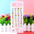 Colorful acrylic rhinestone stickers for kids DIY crafts, sparkling 3D diamond sticker sheet. - Sunflower Bracelet
