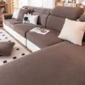 Housse de canape dangle en velours cotele marron protecteur de meuble extensible universel - Agrandie S (65-95x65-95cm) / Café Foncé
