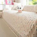 Gemütlicher Sofabezug im Dopamin-Stil, bunte Strichmuster Strickdecke für Vier Jahreszeiten - 180*130cm / Gebrochener Stern