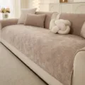 Creamy style chenille sofa cover universal minimalist anti-slip cushion for living room - Khaki / 70*70cm