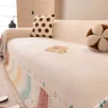 Dopamine sofa cover blanket universal four seasons high-end full protective slipcover - 180x130cm / Rainbow Dream-Beige