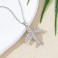 Silver rhinestone airplane pendant necklace, trendy niche clavicle chain fashion jewelry. - Pave Airplane Style / Silver