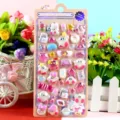 3D Luminous Relief Cartoon Sticker Sheet Cute Kirby Decal for Children DIY Decoration - Kirby