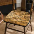 Vintage Stuhlkissen Chenille rutschfest Retro Kiefern Muster Sitzauflage Esszimmer - Songyun-Ingwergelb / Quadratisch 40*40cm
