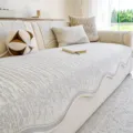 Minimalist Chenille Sofa Cover Grey Patterned Universal Non-Slip Seat Cushion Blanket SKU - 70*70cm / Gray