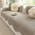 Knitted texture sofa cushion cover for autumn and winter, anti-slip and cozy home decor. - 70x70cm / Gray