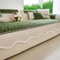 Chenille sofa cover set green beige luxury anti-slip cushion design package style - 70*70cm / Green