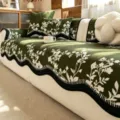 Vintage Blumen Sofabezug gruen anti-rutsch Couchdecke Wohnzimmer Moebelschutz Stil - 70*70cm / Grün