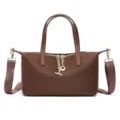 Waterproof nylon crossbody bag for women, stylish mini shoulder and handbag main view. - Coffee