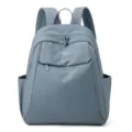 Casual nylon backpack for women large capacity school travel bag light blue stylish daypack - Glacier Blue