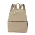 Casual nylon backpack for women daily commute travel lightweight school bookbag khaki - Beige
