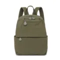 Casual green backpack for women, lightweight travel daypack, stylish daily school bookbag. - Green