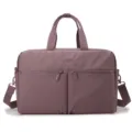 Solid mauve nylon travel gym bag with dual top handles, spacious compartment and zipper pockets. - Tree Pink