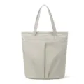 Lightweight nylon laptop tote bag waterproof casual shoulder bag for daily work use - Vanilla Cream
