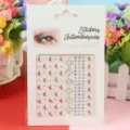 3D nail art stickers face gem rhinestone self adhesive body crystal eye makeup decor - Pink