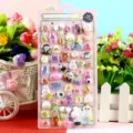 Cute 3D luminous puffy stickers sheet featuring adorable cartoon animal designs for kids DIY. - Animal
