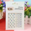 3D nail art rhinestones stickers crescent moon face crystal gems adhesive body makeup decors - 09 Blue