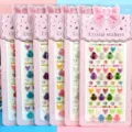 Detailed shot of colorful crystal stickers featuring cute hearts, fish tails, and stars. - Shell Fish Tail Style