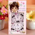 3D Schmetterling Strass Gesicht Körper Edelsteine klebende Acryl Kristalle Sticker für Party - Lila
