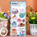 Leuke 3D stereo shaker stickers in Japanse stijl glanzende stickers voor knutselen en decoratie - Taart Kat