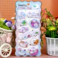 Leuke 3D vloeibare shaker stickers Japanse stijl goudstempelen kawaii cartoon sticker set - Kleine dieren