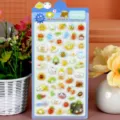 3D reliëf glans sticker cartoon schattige dieren eten sticker voor kinderdecoratie - Kleine Dier A