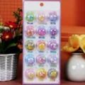 Cute 3D resin capsule stickers set, cartoon embossed design for kids DIY crafts and daily decoration. - XL-003 Little Bear