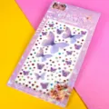 3D butterfly nail art rhinestones acrylic crystal gems face and body decorative sticker sheet. - Butterfly Purple