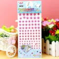 Kids acrylic crystal rhinestone star stickers self-adhesive DIY decorative craft details - Five-Star Rose Red