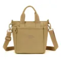 Women Casual Crossbody Bag Lightweight Nylon Shoulder Bag Large Capacity Tote Bag - Caramel color