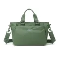 Green nylon casual shoulder bag with multi pockets, large capacity crossbody bag for women. - Matcha Green